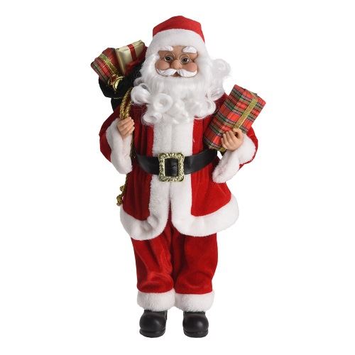 Figúrka - Santa Claus bielo-červený 80 cm