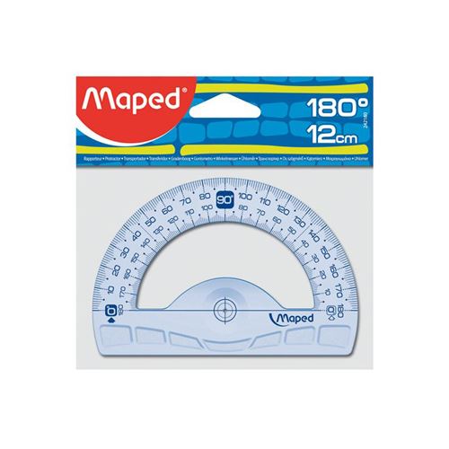 Uhloměr MAPED "GRAPHIC"180°, plastový, 12 cm (18992)