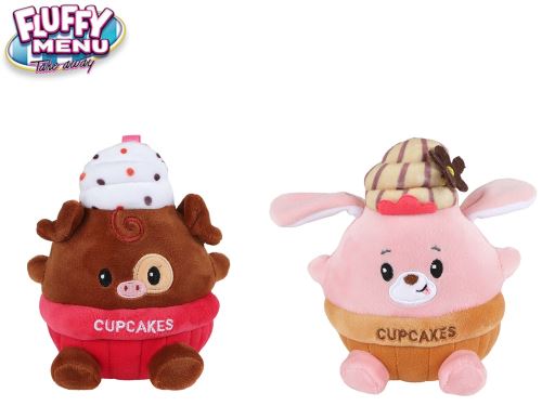 Fluffy Menu zvířátko/cupcake plyšové 14cm 2druhy 0m+