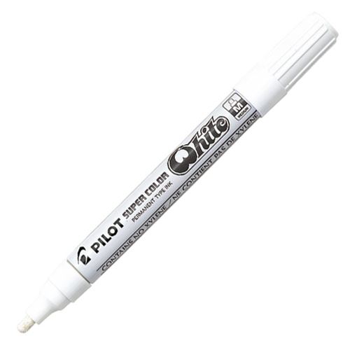 Permanentní popisovač PILOT Super Color střední - bílý