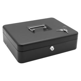 Pokladna kovová 12 "s EURO mincovníkem - černá (1)