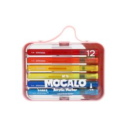 Popisovač M&G MOCALO Acrylic Marker, štětcový hrot - sada 12 barev (2)