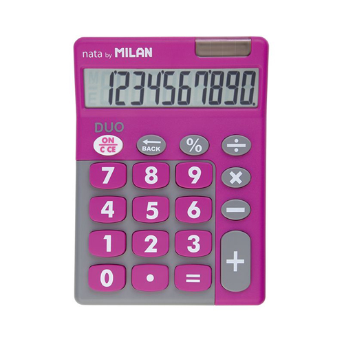 Kalkulačka MILAN DUO 10-místní růžová - blistr 220 x 140 x 38 mm