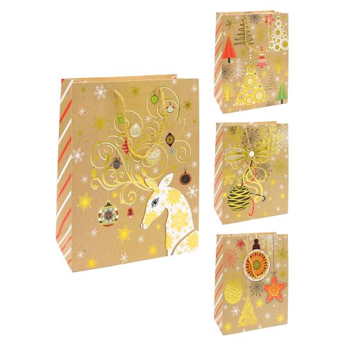 Dárková taška vánoční 9092 velikost S 18 x 8 x 23 cm (4)
