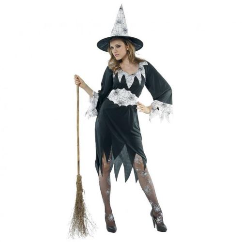 Kostým pre dospelých Light Witch (šaty, klobúk, opasok), veľkosť M