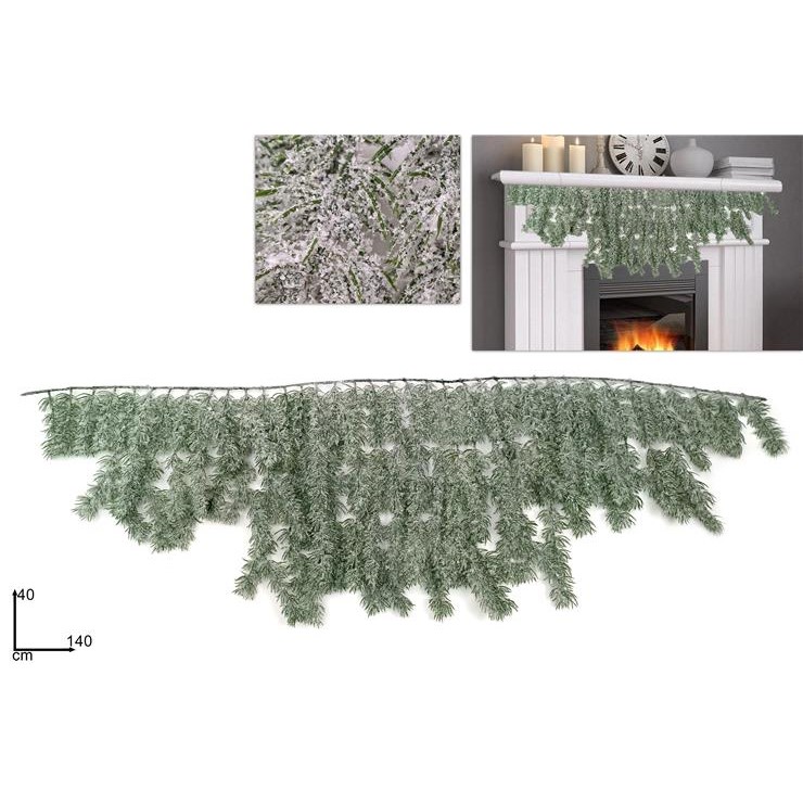 Due Esse Girlanda se zasněženými větvičkami 140 cm