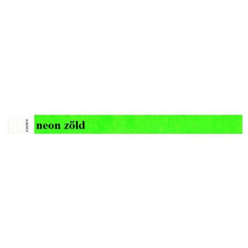 Identifikačný náramok, 3/4", Tyvek, NEON zelený, 100 ks