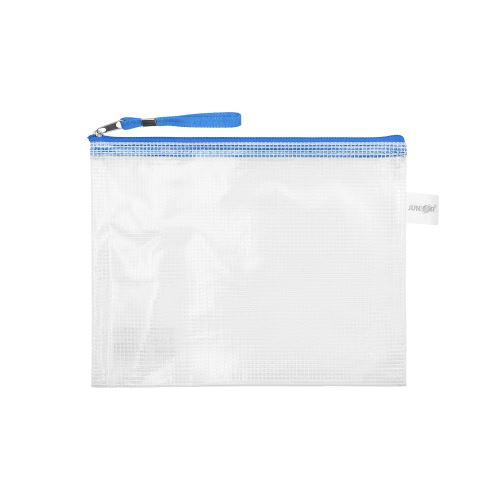 Obálka se zipem síťovaná PVC / A5, modrá