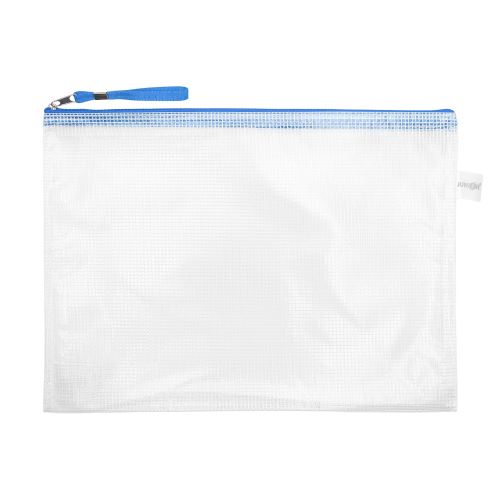 Obálka se zipem síťovaná PVC / A4, modrá