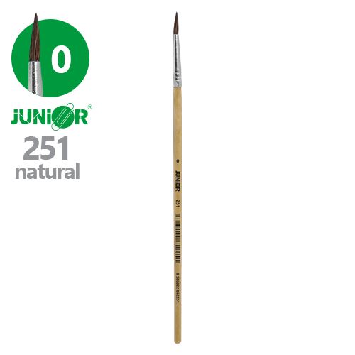 Štětec kulatý JUNIOR č. 0" 251 Natural