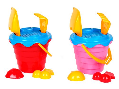 Sada na písek 15x23cm s kyblíkem 3barvy 12m+ v síťce