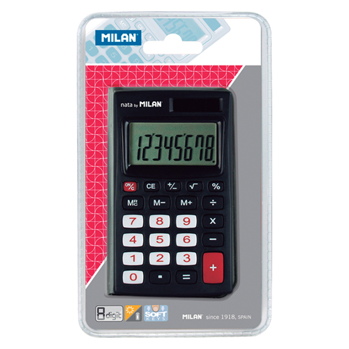 Kalkulačka MILAN 8-místní 150208 černá 97 x 56 x 8 mm