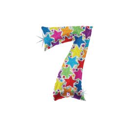 Balón narozeninový 100 cm hvězdy ve tvaru čísla "6" (1)