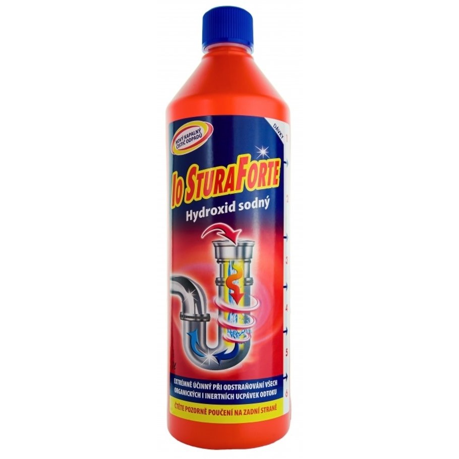 Hydroxid sodný 1L čistič odpadů Stura Forte 30%