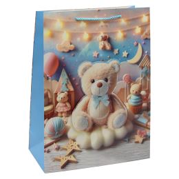 Darčeková taška 3D Bear 30x12x40 cm (mix /cena 1ks) (1)