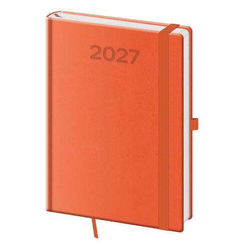 Diář 2027 denní A5 Print Pop - oranžová