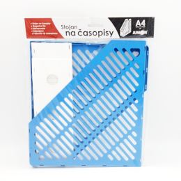 Stojan na časopisy A4 JUNIOR skládací - bílo-modrý