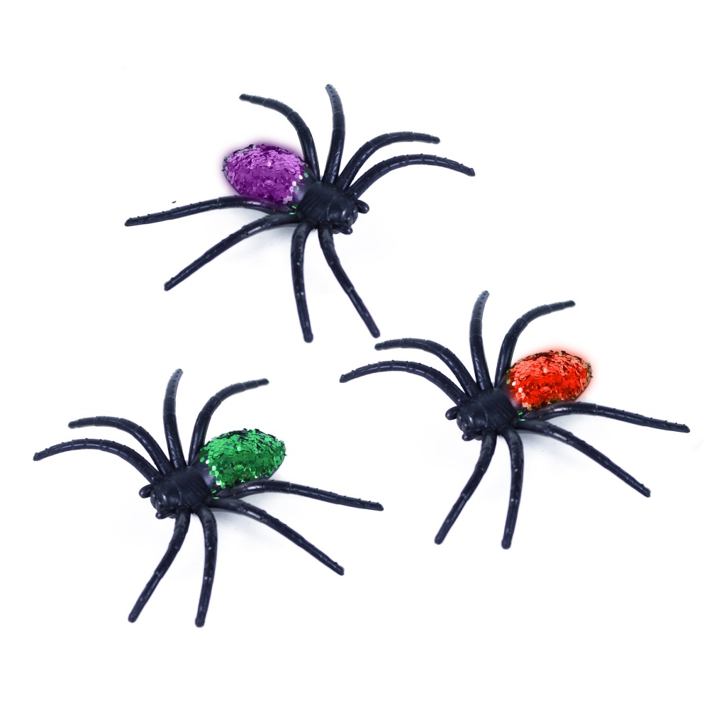  Dekorace pavouk Halloween 6,5x6 cm (6 ks)