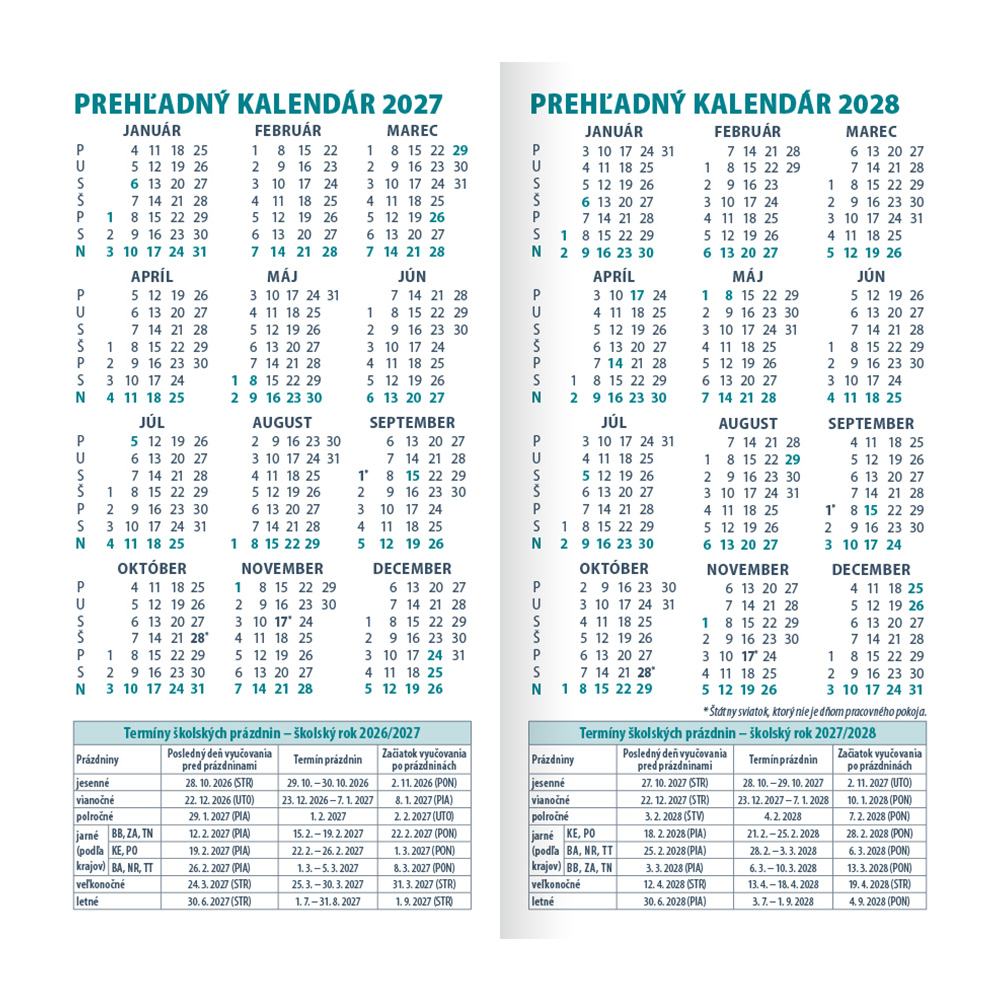 Diář Mini 2027 měsíční PVC - černý