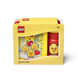 LEGO ICONIC Girl svačinový set (láhev a box) - žlutá/červená (3)