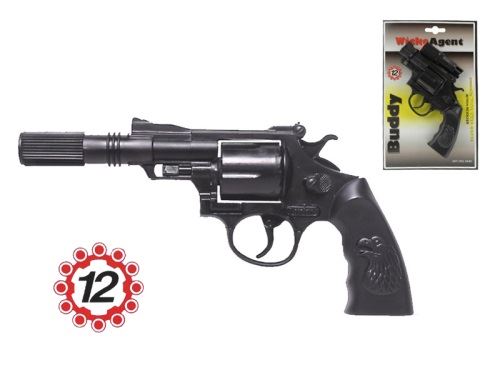 Kapslovka Buddy s tlumičem 23cm "12" na kartě