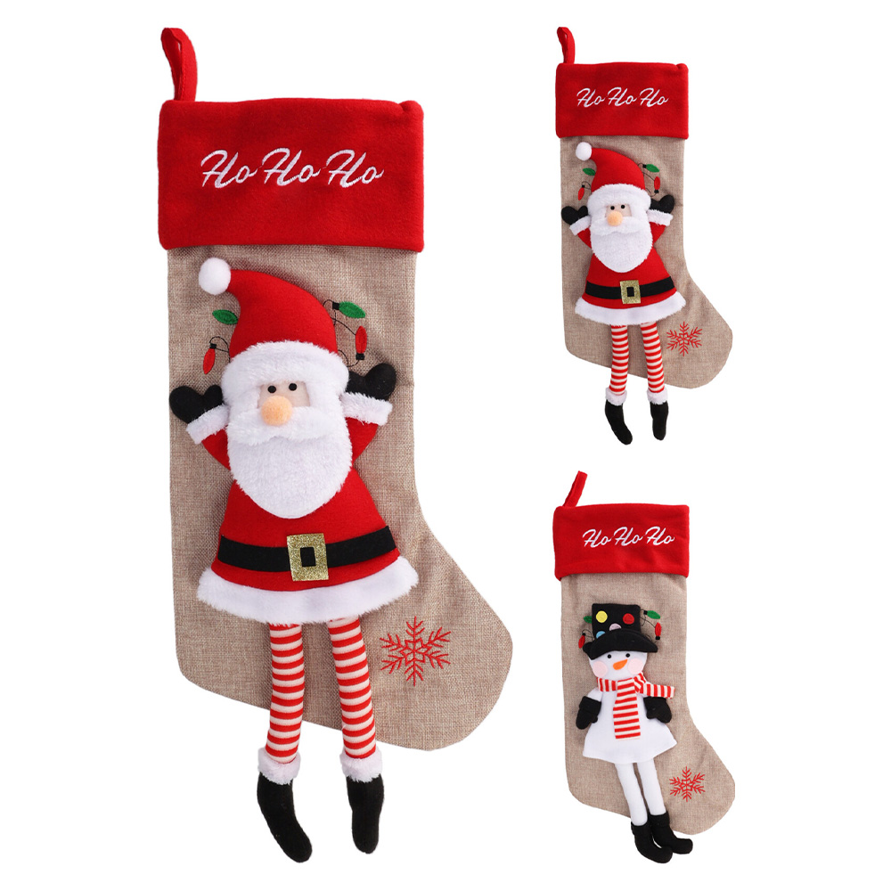 KOOPMAN Vánoční punčocha 55 cm (2 varianty s postavičkami)