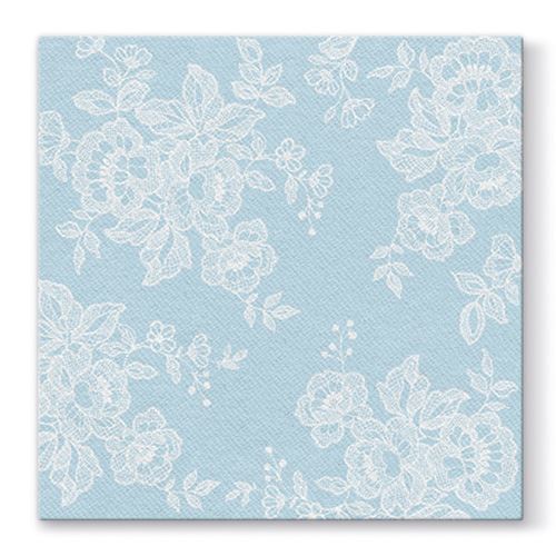 Obrúsky PAW AIRLAID L 40x40cm Soft Lace Light Blue
