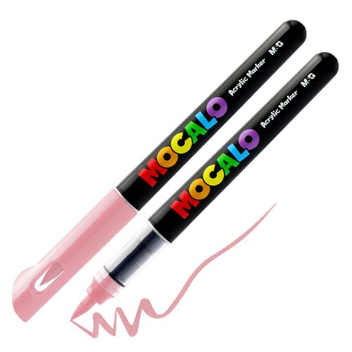Popisovač M&G MOCALO Acrylic Marker, štětcový hrot - světle fialový 306