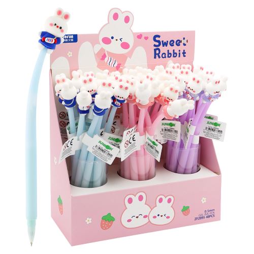 Pero gelové JUNIOR Sweet Rabbit 0,5mm - modrá náplň /1ks (1)