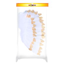 Andělská křídla s peřím bílo-zlaté (1)