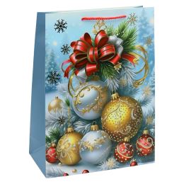Dárková taška vánoční 23x18x10 cm (mix 4 designů - /cena za 1 ks) (1)