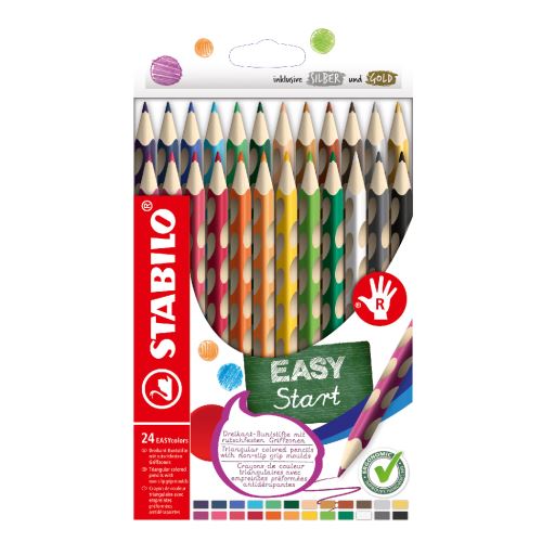 Pastelky STABILO EASYcolors pre pravákov - 24 ks sada