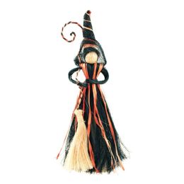 Čarodějnice sisalová s černo-oranžovou sukní 8 x 23 x 8 cm Čarodějnice sisalová s černo-oranžovou sukní 8 x 23 x 8 cm