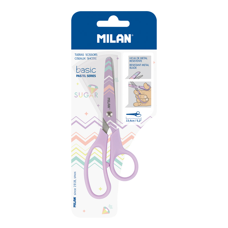 Nůžky MILAN Basic Pastel Edition fialové 5,2"/13,4 cm
