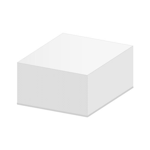 Blok kocka biela 9x9x5 cm - lepená
