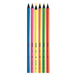 Pastelky MILAN trojhranné Fluo 6 ks (1)