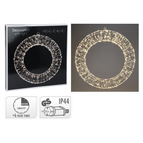 Vianočný veniec 720 mikro LED 50 cm