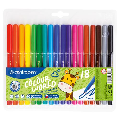 Fixy - CENTROPEN 7550 - sada 18 ks (1)