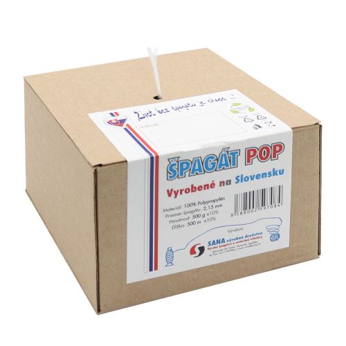 Špagát polypropylénový 500g v krabičce