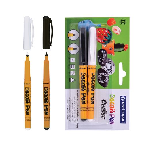 Popisovač CENTROPEN Decor, čiena a biela
