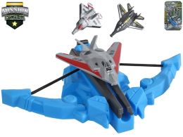 Mission Control vystřelovač letadel 13cm s letadly 6,5cm 3ks 2barvy na kartě