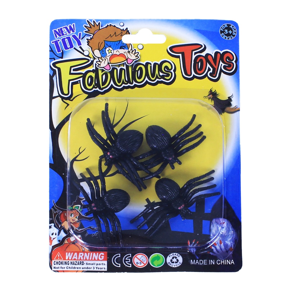 Dekorace pavouk Halloween 5x3 cm (4 ks)