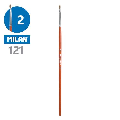 Štětec plochý MILAN č.2  - 121 174mm