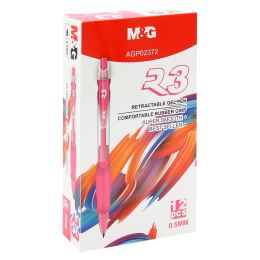 Pero gelové M&G R3 hrot 0,5 mm - růžová náplň (1)
