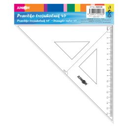 Pravítko trojúhelník s ryskou 16cm