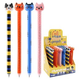 Pero gelové /gumovací JUNIOR iErase Cats 0,7 mm - modrá náplň /1ks