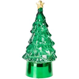 Vánoční stromek 12 cm s LED světlem / zatřesením sněží uvnitř (mix /1 ks) (3)