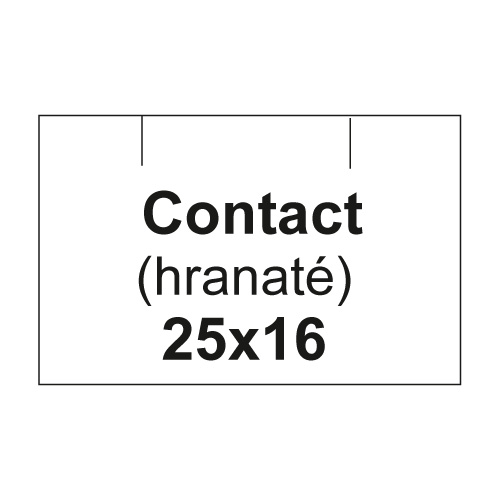 Etikety cen. CONTACT 25x16 hranaté - 1125 etiket/kotouček, bílé 36 ks