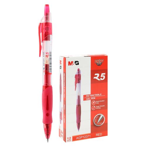 Pero gelové M&G R5 hrot 0,7 mm - červená náplň