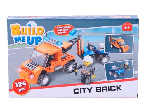 BuildMeUP stavebnice - City brick 124ks v krabičce 4.5x17.0x27.0